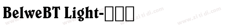 BelweBT Light字体转换